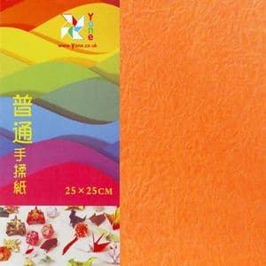 Shoyu matt origami, orange, 25cm x 25cm, 10 sheets, [KYZ059]