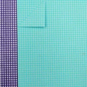 Shoyu patterned textured paper, Dark purple, Turquoise colour, 20cm x 30cm, 10 sheets, [YHZ105]