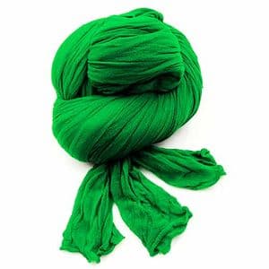 Single colour dyed nylon, green, Stretched Size per piece 1.5m x 15cm, 4 pieces, [SWW0300a]