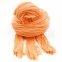 Single colour dyed nylon, Light orange, Stretched Size per piece 1.5m x 15cm, 4 pieces, [SWW0799A]