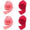 Single colour Specially dyed nylon, Nylon, Burgandy, Magenta, Stretched Size per piece 1.5m x 15cm, 4 pieces, [SWW0770]