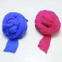 Single colour Specially dyed nylon, Nylon, Dark blue, Pinkish red, Stretched size 1.3m x 15cm, 4 pieces, [SWW0682]