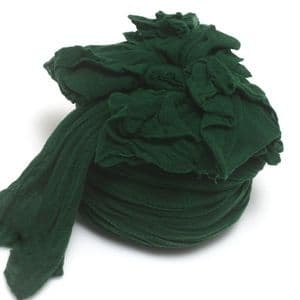 Single colour Specially dyed nylon, Nylon, Dark green, Stretched size 1.5m x 15cm, 8 pieces, [SWW0533]