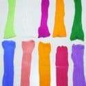 Single colour Specially dyed nylon, Nylon, Dark orange, white, Stretched size 1.3m x 15cm, 10 pieces, [SWW0694]