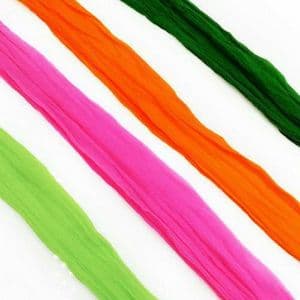 Single colour Specially dyed nylon, Nylon, Light green, Rust colour, Stretched Size per piece 1.5m x 15cm, 4 pieces, [SWW0802]