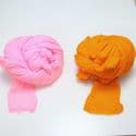 Single colour Specially dyed nylon, Nylon, pink, Dark orange, Stretched size 1.3m x 15cm, 4 pieces, [SWW0688]