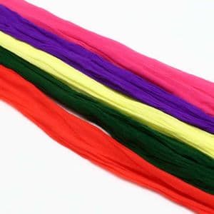 Single colour Specially dyed nylon, Nylon, Red orange, Dark green, Stretched size 1.5m x 15cm, 5 pieces, [SWW0306]