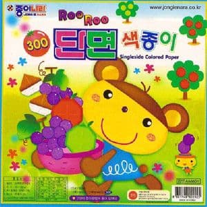 Singleside coloured paper, 15cm square, 12 sheet, (ky163)