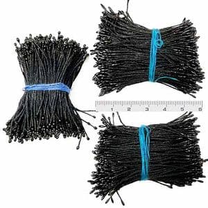 Small flowers stamens, black, 1200 pieces [approximate], 6cm, [ST1623]
