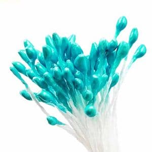 Small flowers stamens, blue, 80 pieces [approximate], 5.5cm, [ST20A]