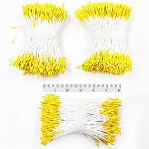 Small flowers stamens, Yellow, 1200 pieces [approximate], 6cm, [ST1031A]