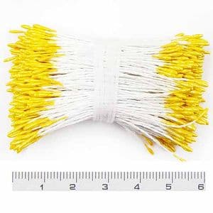 Small flowers stamens, Yellow, 400 pieces [approximate], 6cm, [ST1597]