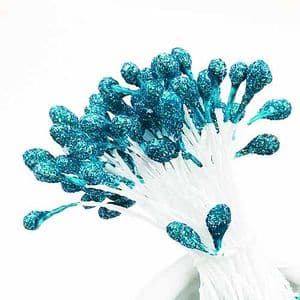 Sparkling stamen, Teal, 80 pieces [approximate], 5cm, [ST1419]