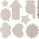 Sticker coloured paper, 6 inch (15 cm) square, 15 sheets, (ok853)