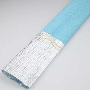 Thick Crepe paper, blue, Silver colour, 40cm x 50cm, 1 sheet, [CR293]