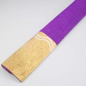 Thick Crepe paper, Dark purple, Gold colour, 40cm x 100cm, 1 sheet, [CR286]