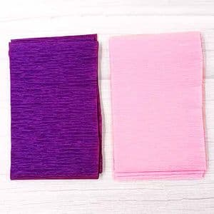 Thick Crepe paper, Dark purple, pink, 10.5cm x 2.5m, 2 sheets, 75 gsm, [CR438]