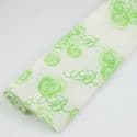 Thick Crepe paper, Light green, white, 40cm x 100cm, 1 sheet, [CR340]