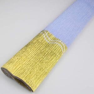Thick Crepe paper, Light purple, Gold colour, 40cm x 100cm, 1 sheet, [CR294]