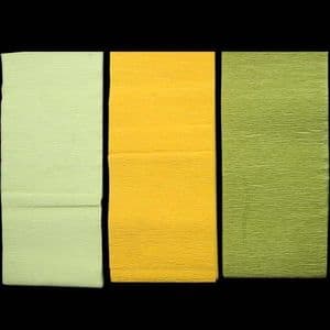 Thick Crepe paper, Light purple, Yellow, 10.3cm x 2.5m, 3 sheets, 75 gsm, [CR401]