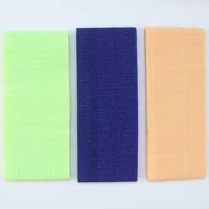 Thick Crepe paper, Olive-Green, Dark blue, 9.4-10cm x 2.5m, 3 sheets, 125 gsm, [CR351]