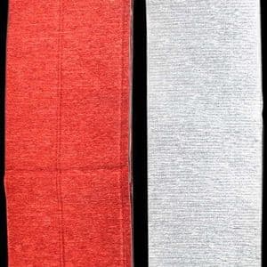 Thick Crepe paper, Silver colour, Pinkish red, 8.8-10cm x 2.5m, 2 sheets, [CR397]