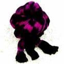 Two colours dyed nylon, black, purple, Stretched Size per piece 1.5m x 15cm, 4 pieces, [SWW0863]