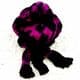 Two colours dyed nylon, black, purple, Stretched Size per piece 1.5m x 15cm, 4 pieces, [SWW0863]