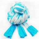 Two colours dyed nylon, Royal blue, white,Stretched Size per piece 1.5m x 15cm, 4 pieces, [SWW0517A]