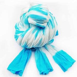 Two colours dyed nylon, Royal blue, white,Stretched Size per piece 1.5m x 15cm, 4 pieces, [SWW0517A]