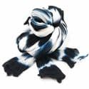 Two colours dyed nylon, white, black, Stretched Size per piece 1.3m x 15cm, 4 pieces, [SWW0671A]