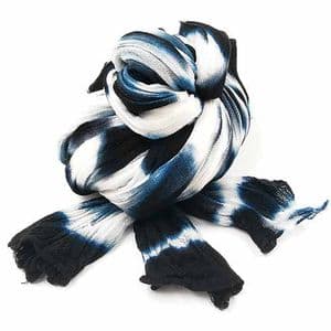Two colours dyed nylon, white, black, Stretched Size per piece 1.3m x 15cm, 4 pieces, [SWW0671A]