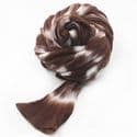 Two colours Specially dyed nylon, Nylon, brown, white, Stretched Size per piece 1.5m x 15cm, 4 pieces, [SWW0523A]