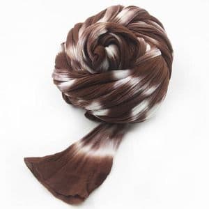 Two colours Specially dyed nylon, Nylon, brown, white, Stretched Size per piece 1.5m x 15cm, 4 pieces, [SWW0523A]