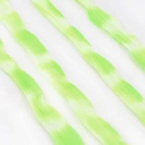 Two colours Specially dyed nylon, Nylon, green, white, Stretched Size per piece 1.5m x 15cm, 4 pieces, [SWW0524a]