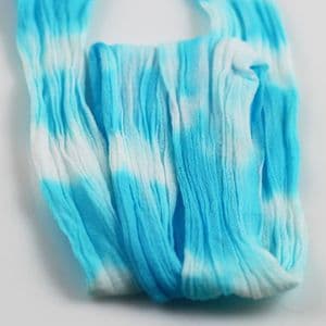 Two colours Specially dyed nylon, Nylon, Light blue, white, Stretched size 1.5m x 15cm, 1 piece, (SWW0062)