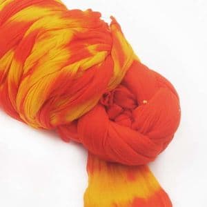 Two colours Specially dyed nylon, Nylon, orange, Burgandy, Stretched Size 1.5m x 15cm, 1 piece, [SWW0646]