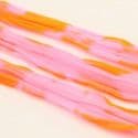 Two colours Specially dyed nylon, Nylon, orange, pink, Stretched Size per piece 1.5m x 15cm, 20 pieces, [001SWW0184]