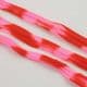 Two colours Specially dyed nylon, Nylon, red, pink, 4 pieces, Stretched size 1.5m x 15cm, [SWW0322]