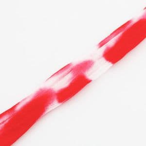 Two colours Specially dyed nylon, Nylon, red, white, 4 pieces, Stretched size 1.5m x 15cm, [SWW0320]