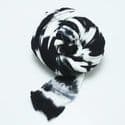 Two colours Specially dyed nylon, Nylon, white, black, Stretched size 1.3m x 15cm, 4 pieces, [SWW0671]