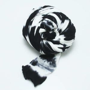 Two colours Specially dyed nylon, Nylon, white, black, Stretched size 1.3m x 15cm, 4 pieces, [SWW0671]