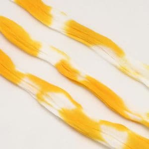 Two colours Specially dyed nylon, Nylon, Yellow, white, 1 piece, Stretched size 1.5m x 15cm, (SWW0180A)