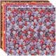 Yuzen Chiyogami floral patterns, Assorted colours, 10cm x 10cm, 1 case of 3 packs, 90 sheets, 70 gsm, [XRC005A]