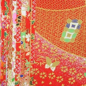 Yuzen Chiyogami floral patterns, Assorted colours, 10cm x 10cm, 17 sheets, [RCZ095]