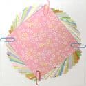 Yuzen Chiyogami floral patterns, Assorted colours, 10cm x 10cm, 30 sheets, [XRC010]