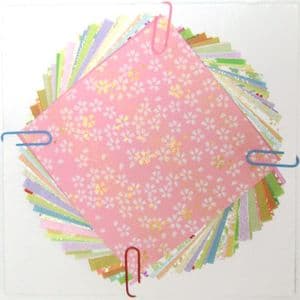 Yuzen Chiyogami floral patterns, Assorted colours, 10cm x 10cm, 30 sheets, [XRC010]