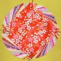 Yuzen Chiyogami floral patterns, Assorted colours, 10cm x 10cm, 30 sheets, [XRC021]