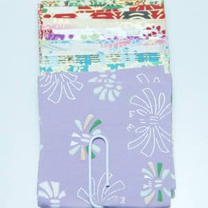 Yuzen Chiyogami floral patterns, Assorted colours, 5cm x 5cm, 40 sheets, (Papers not perfectly square - sold at a discount), [RCZ047]