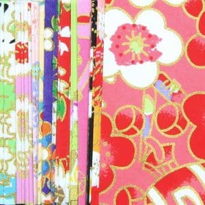 Yuzen Chiyogami floral patterns, Assorted colours, 5cm x 5cm, 40 sheets, [RCZ069]